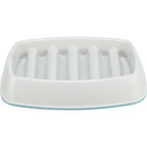 Tál lassú adagoláshoz, rácsos kialakítás, 0,25l/21 × 14 cm, műanyag/TPR, szürke